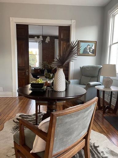 Bedroom interior design with layered textiles — Richmond VA