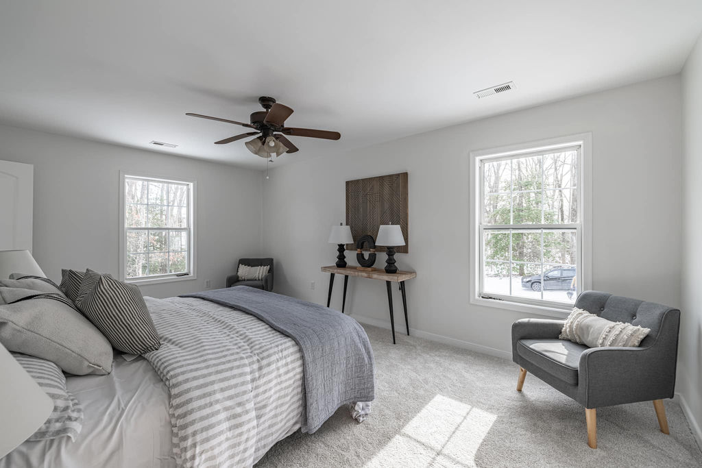 Master bedroom staging — Cosmopolitan Interiors Richmond Virginia